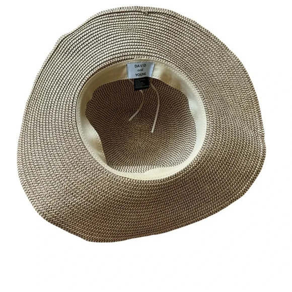 David and Young Sun Hat Floppy Straw Woven Beach One Size - Picture 3 of 7